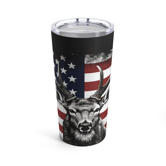 Deer Hunter US Flag Tumbler 20oz