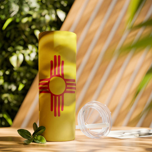 New Mexico Skinny Tumbler with Straw, 20oz