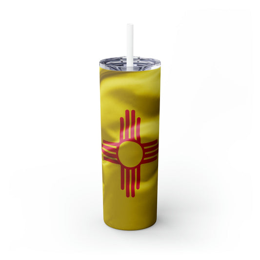 New Mexico Skinny Tumbler with Straw, 20oz