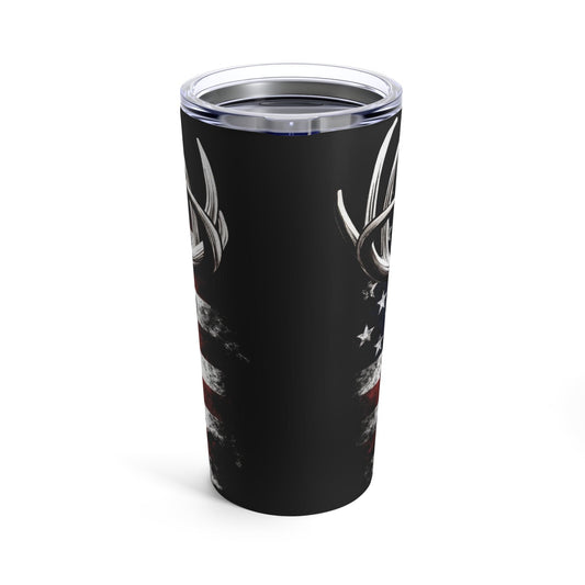 Deer Hunter US Flag Tumbler 20oz